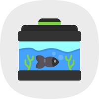 Fish Tank Vector Icon Design