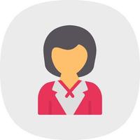 Airhostess Vector Icon Design