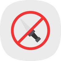 No Weapons Vector Icon Design