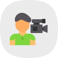 Camera Man Vector Icon Design