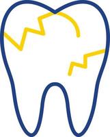 Decayed Teeth Vector Icon Design