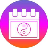 Chinese Calendar Vector Icon Design