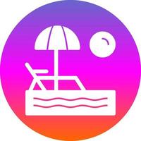 diseño de icono de vector de playa