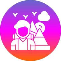 Hiking Vector Icon Design