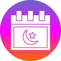Islamic Calendar Vector Icon Design