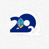 New Year 2023 for Guam on snowflake background. vector