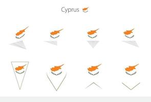 Cyprus national flag collection, eight versions of Cyprus vector flags.