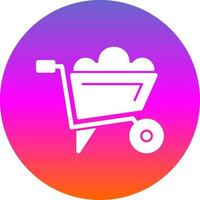 Wheelbarrow Vector Icon Design