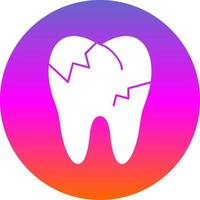 Decayed Teeth Vector Icon Design