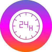 24 Hours Vector Icon Design