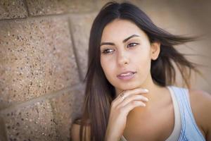 Beautiful Mixed Race Young Woman photo