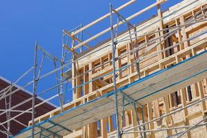 Scaffolding and Framing at Construction Site photo