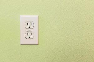 Electrical Sockets In Colorful Wall photo