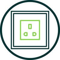 Power Socket Vector Icon Design