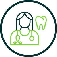 Female Dentist Vector Icon Design