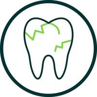 Decayed Teeth Vector Icon Design