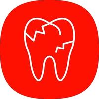 Decayed Teeth Vector Icon Design