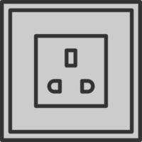 Power Socket Vector Icon Design