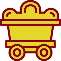 Mining Cart Vector Icon Design