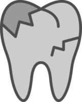 diseño de icono de vector de dientes cariados