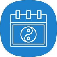 Chinese Calendar Vector Icon Design