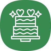 Wedding Cake Vector Icon Design