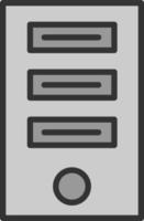 Tower Computer Vector Icon Design