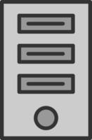 Tower Computer Vector Icon Design