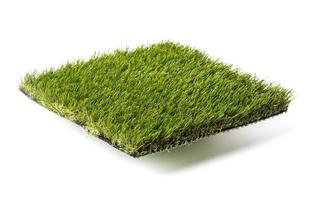Section of Artificial Turf Grass Isolated On White Background photo