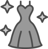 diseño de icono de vector de vestido de novia