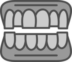 diseño de icono de vector de dentadura postiza