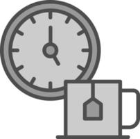 diseño de icono de vector de tiempo de té