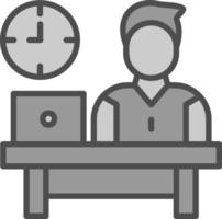 Work Time Vector Icon Design