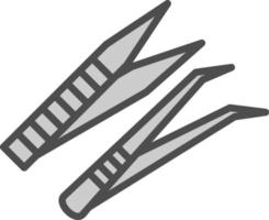 Tweezers Vector Icon Design