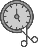 diseño de icono de vector de tiempo de corte