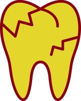 diseño de icono de vector de dientes cariados