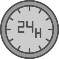 Diseño de icono de vector de 24 horas