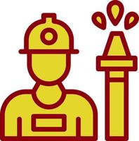 Fireman Vector Icon Design