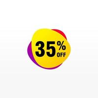 35 discount, Sales Vector badges for Labels, , Stickers, Banners, Tags, Web Stickers, New offer. Discount origami sign banner.