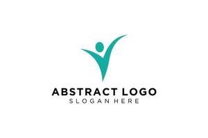 colección de logotipos de personas y familias abstractas vectoriales, iconos de personas, plantilla de logotipo de salud, símbolo de cuidado. vector