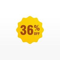 36 discount, Sales Vector badges for Labels, , Stickers, Banners, Tags, Web Stickers, New offer. Discount origami sign banner.