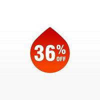 36 discount, Sales Vector badges for Labels, , Stickers, Banners, Tags, Web Stickers, New offer. Discount origami sign banner.