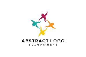 colección de logotipos de personas y familias abstractas vectoriales, iconos de personas, plantilla de logotipo de salud, símbolo de cuidado. vector