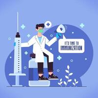 It's Time To Immunization Concept vector