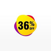 36 discount, Sales Vector badges for Labels, , Stickers, Banners, Tags, Web Stickers, New offer. Discount origami sign banner.