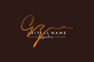 Initial GZ signature logo template vector. Hand drawn Calligraphy lettering Vector illustration.