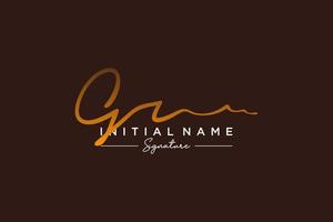 Initial GR signature logo template vector. Hand drawn Calligraphy lettering Vector illustration.