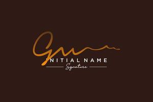 Initial GW signature logo template vector. Hand drawn Calligraphy lettering Vector illustration.