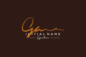 Initial GA signature logo template vector. Hand drawn Calligraphy lettering Vector illustration.