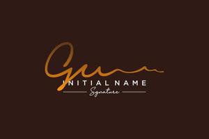 Initial GU signature logo template vector. Hand drawn Calligraphy lettering Vector illustration.